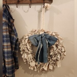 20" Handmade Cotton Wreath New